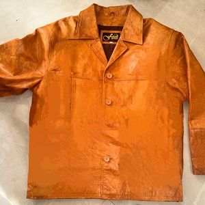 26 inches across. XXL men  Fiore leather jacket